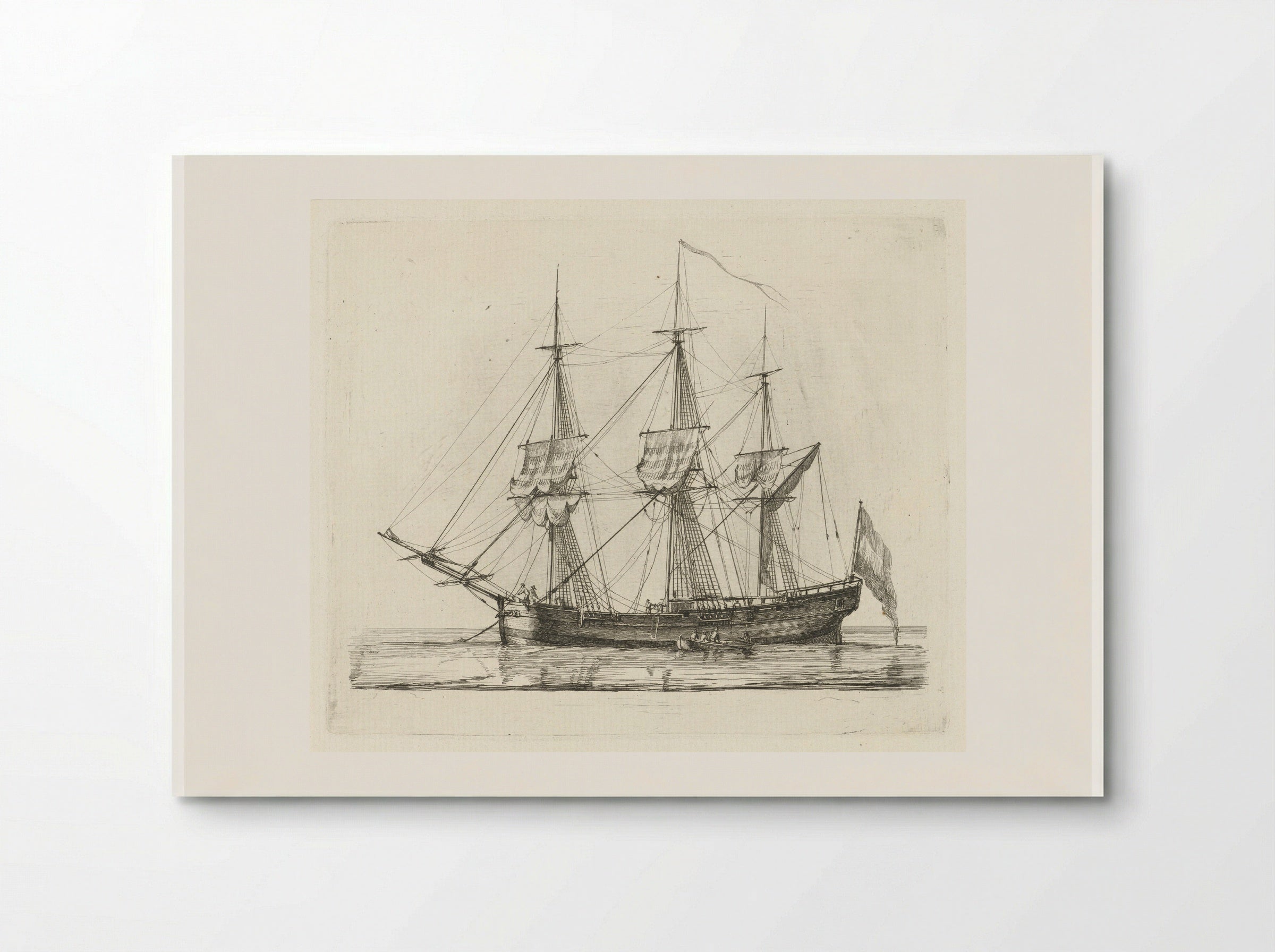 Driemaster voor anker - Gerrit Groenewegen - Poster
