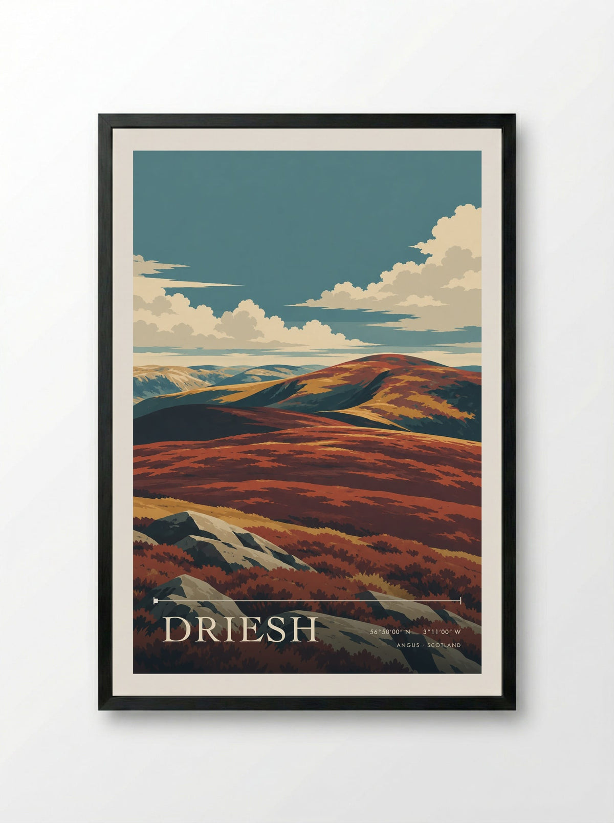 Driesh, Angus | Travel Poster - Framed Print Black