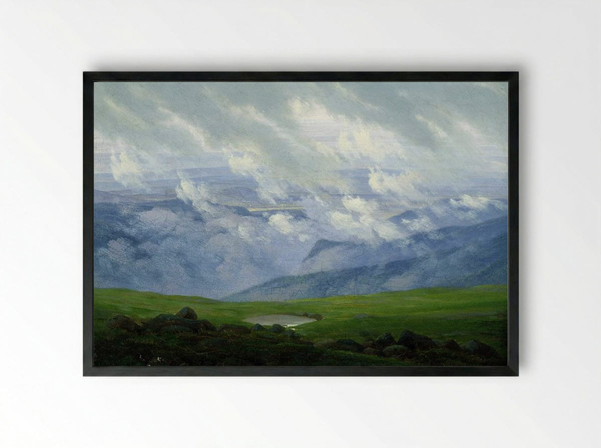 Drifting Clouds - Caspar David Friedrich - Framed Print Black