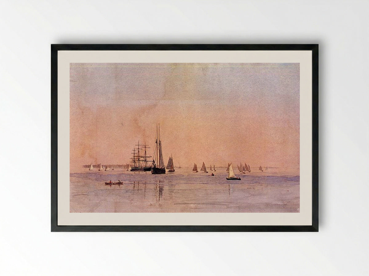Drifting - Thomas Eakins - Framed Print Black
