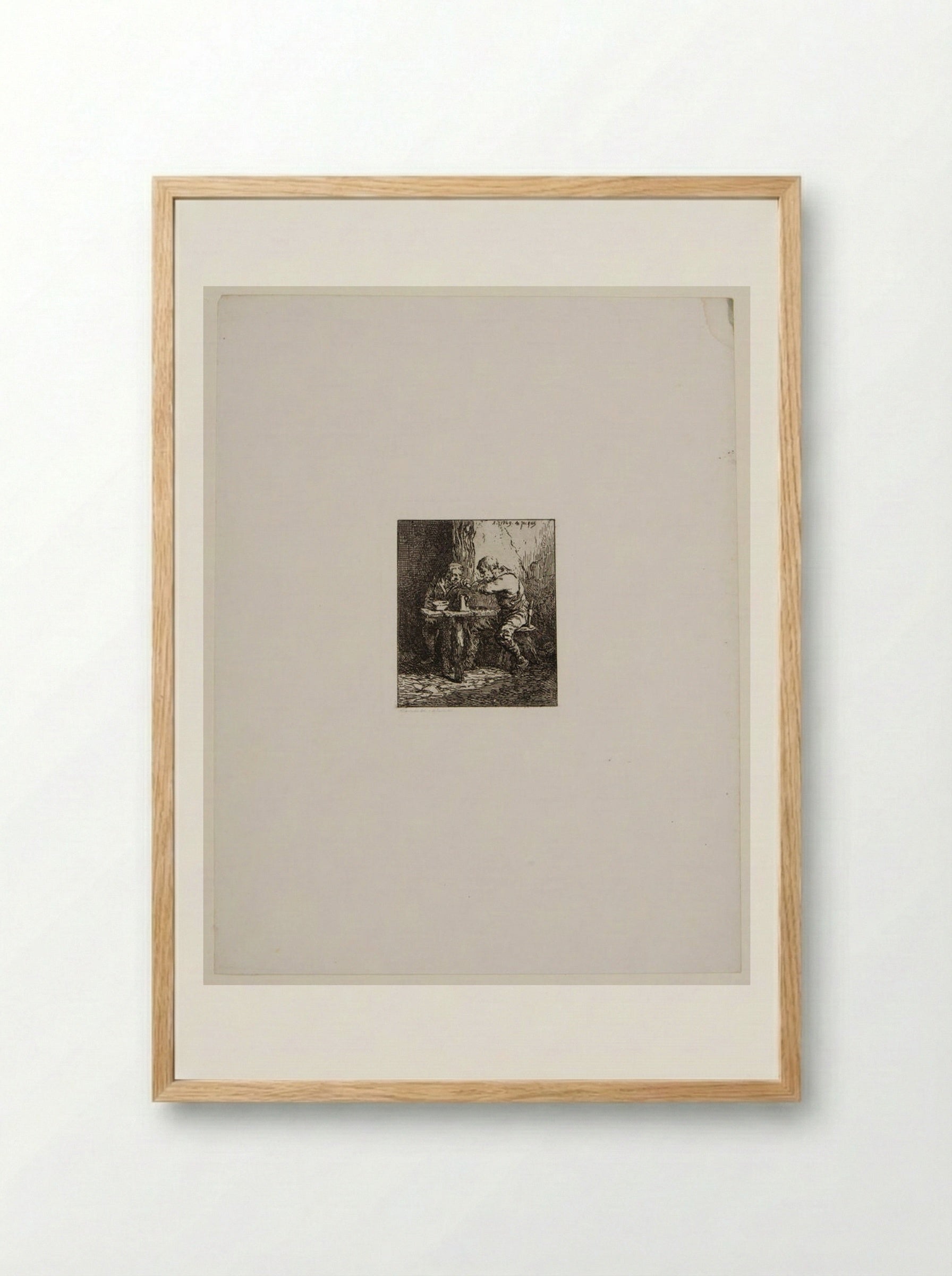 Drinkers - Charles-Émile Jacque - Framed Print Wood