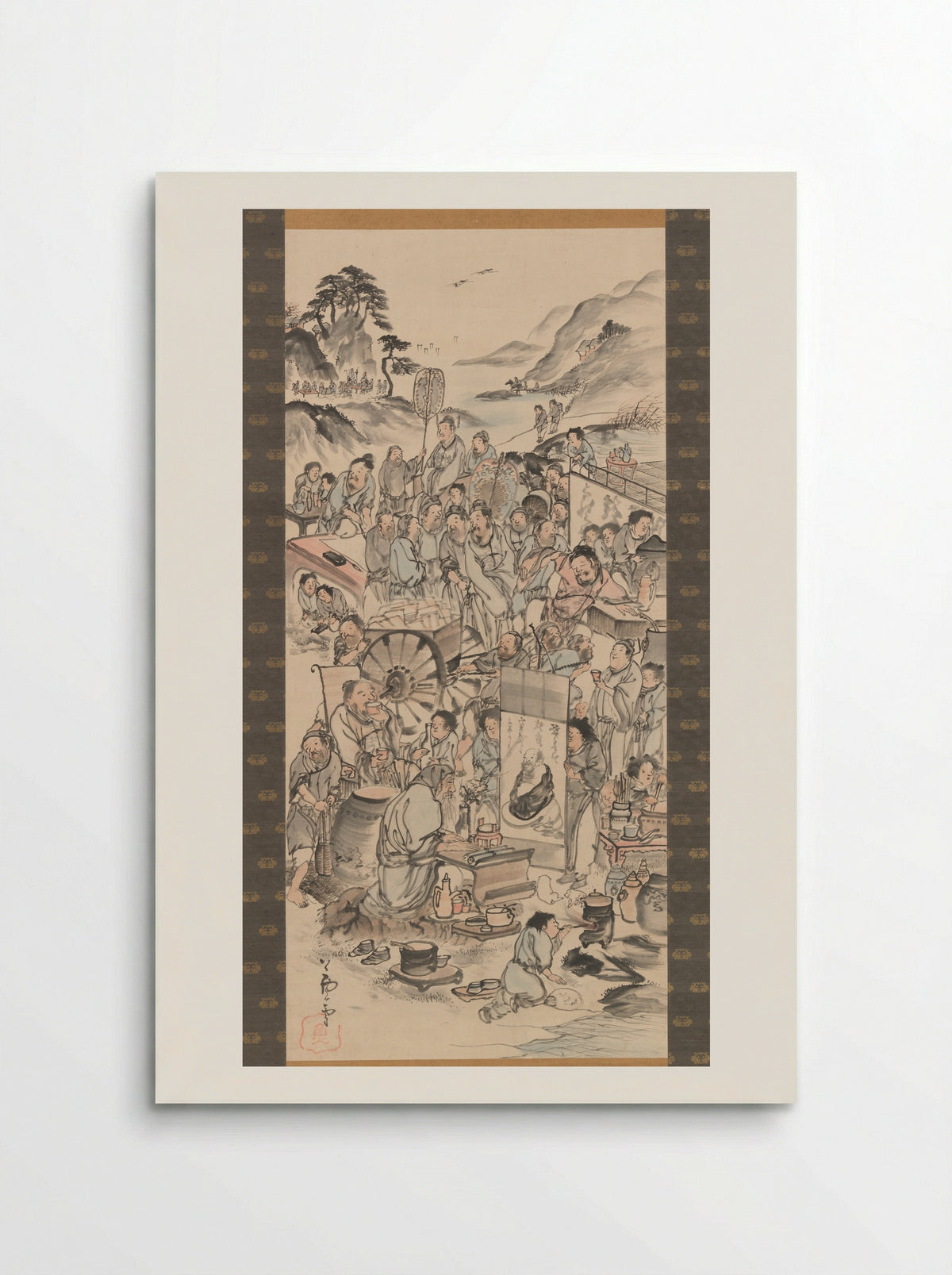 Drinking Festival of the Eight Immortals of the Wine Cup - Nagasawa Rosetsu - Poster