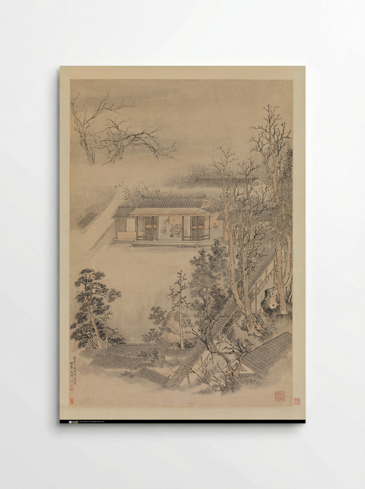 Drinking in the Bamboo Garden on the Lantern Festival - Luo Ping - Poster