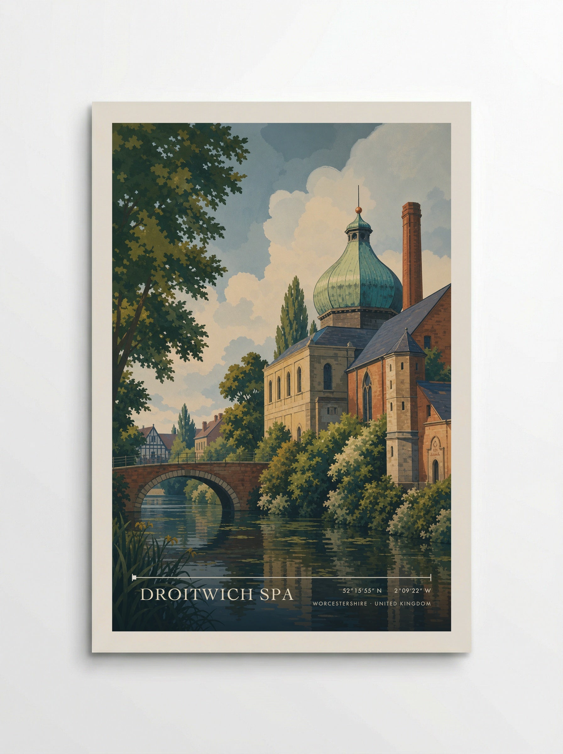 Droitwich Spa Worcestershire United Kingdom Travel Poster - Poster
