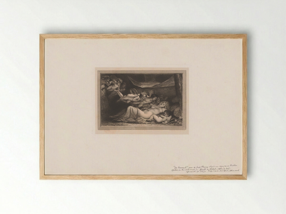 Dromende Psyche - Léopold Flameng - Framed Print Wood