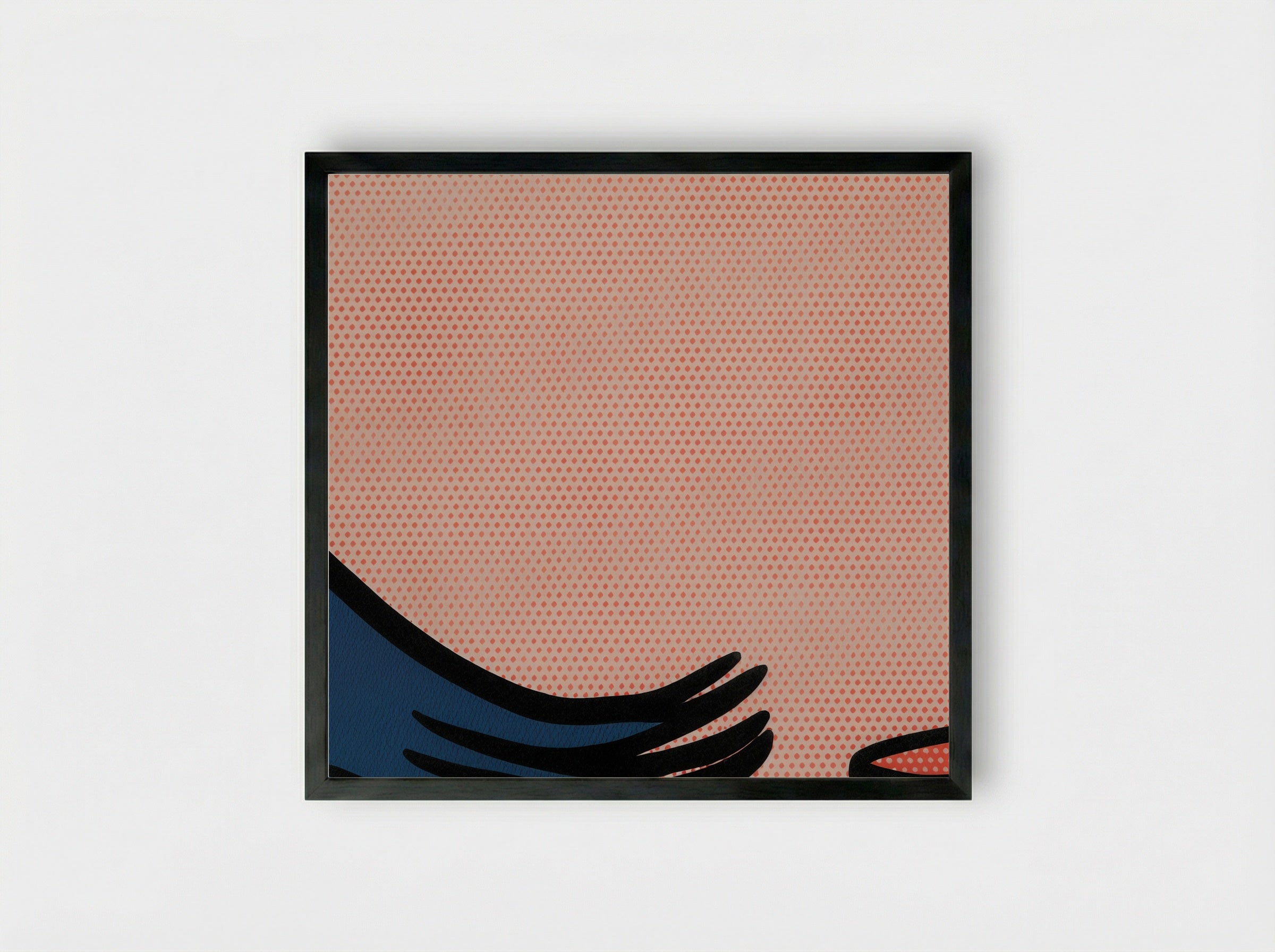 Drowning Girl - Roy Lichtenstein - Framed Print Black