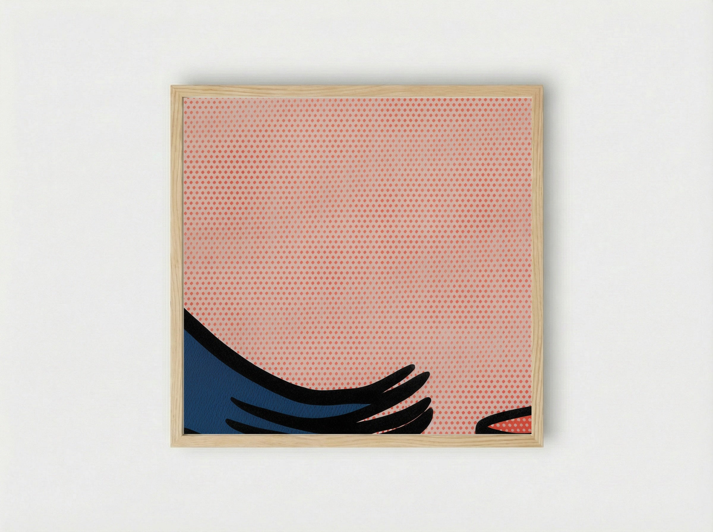 Drowning Girl - Roy Lichtenstein - Framed Print Wood