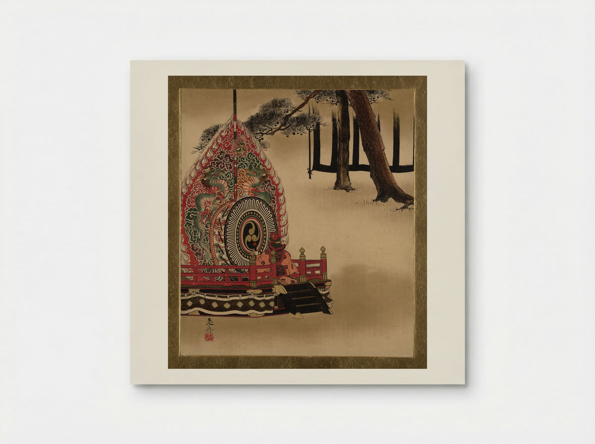 Drum for Gagaku Dance - Shibata Zeshin - Poster