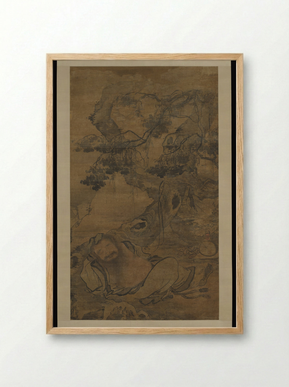 Drunken Recluse Beneath an Old Tree - Chen Zihe - Framed Print Wood