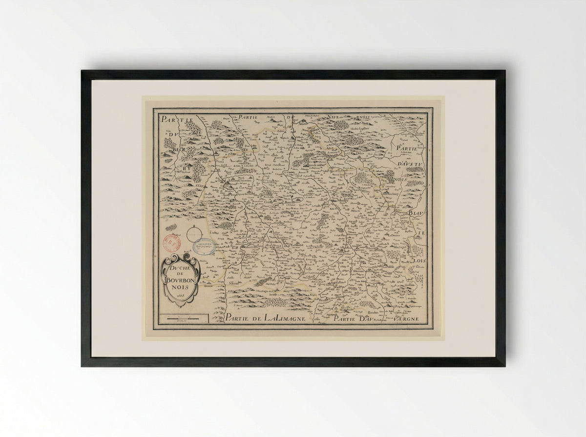 Duché de Bourbonnois - Pierre Mariette (I) - Framed Print Black
