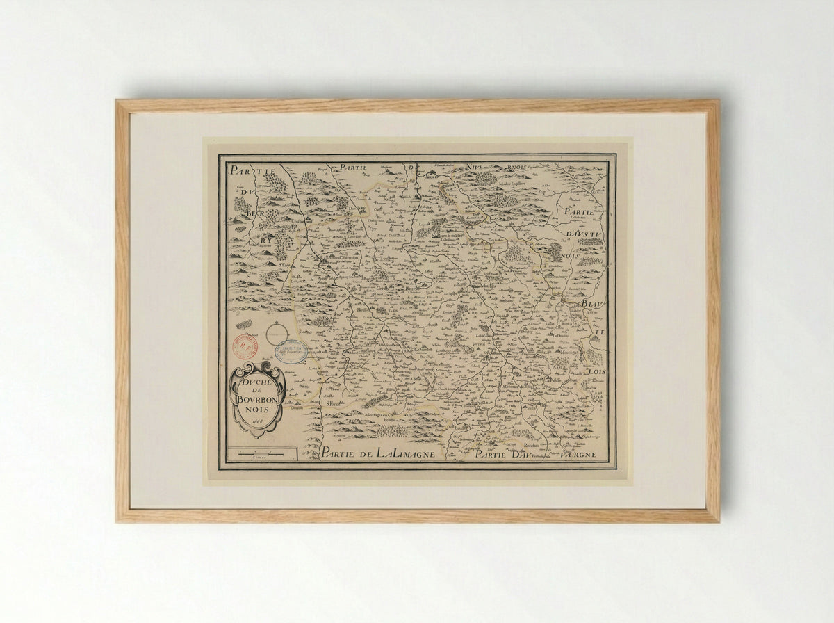 Duché de Bourbonnois - Pierre Mariette (I) - Framed Print Wood