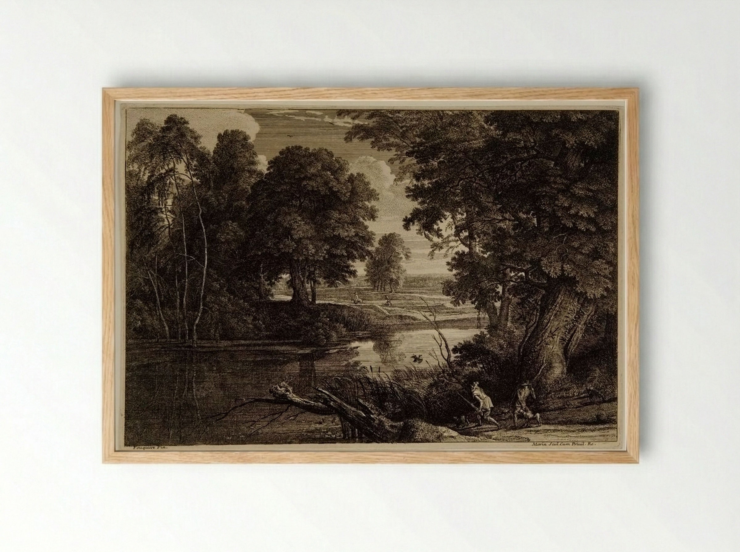 Duck Shooting - Jean Morin - Framed Print Wood