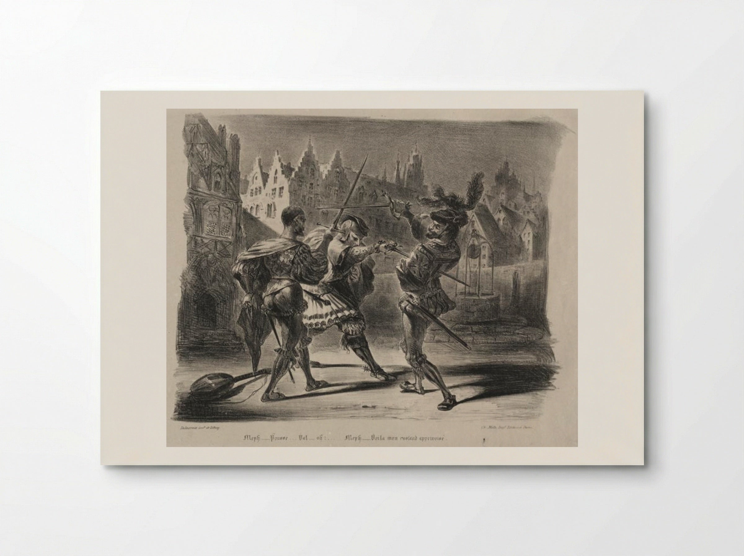 Duel of Faust and of Valentin - Eugène Delacroix - Poster