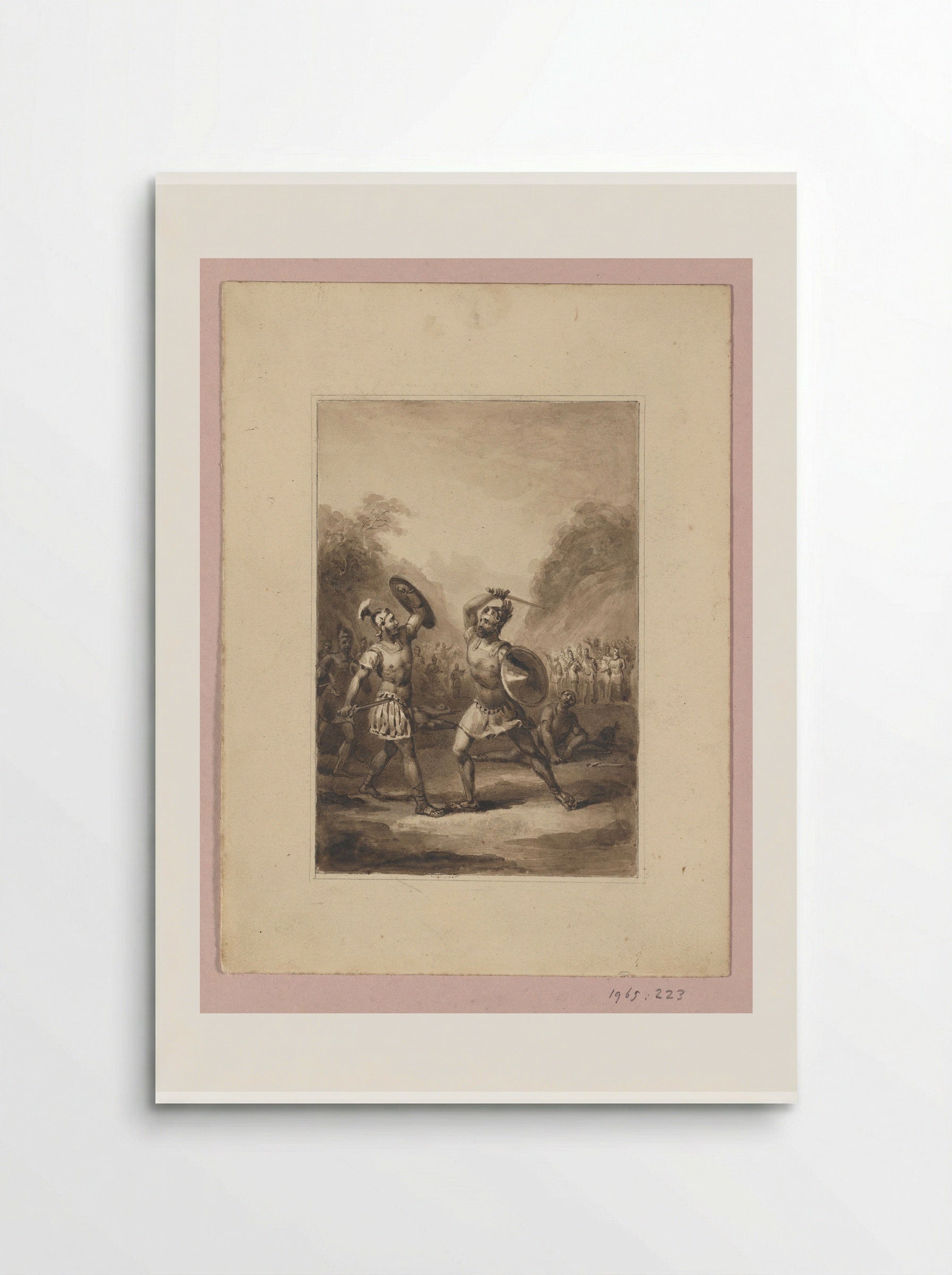 Duel tussen twee antieke soldaten - Johann Wilhelm Kaiser (I) - Poster