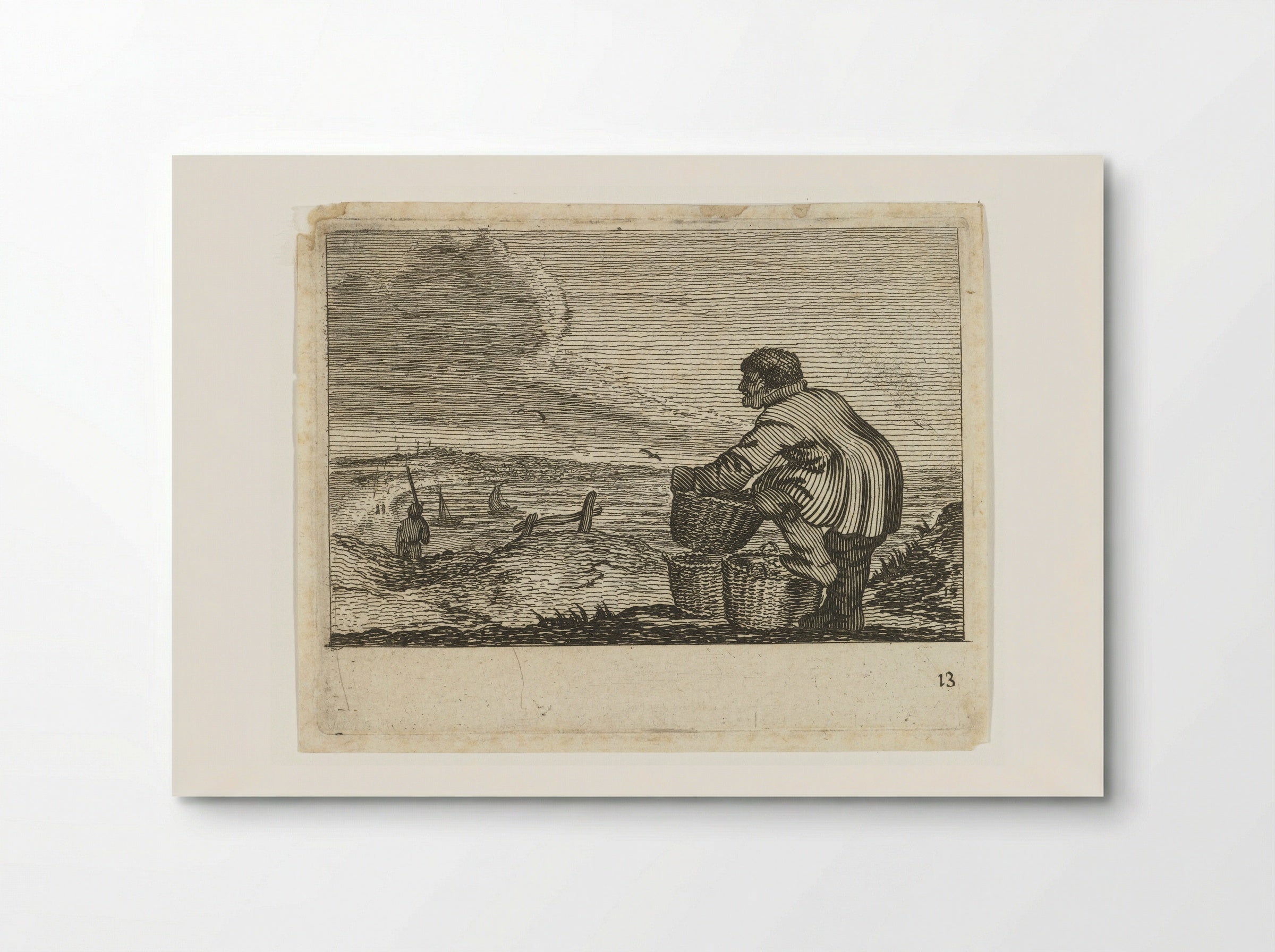 Duinlandschap met een man met drie manden - Gillis van Scheyndel (I) - Poster