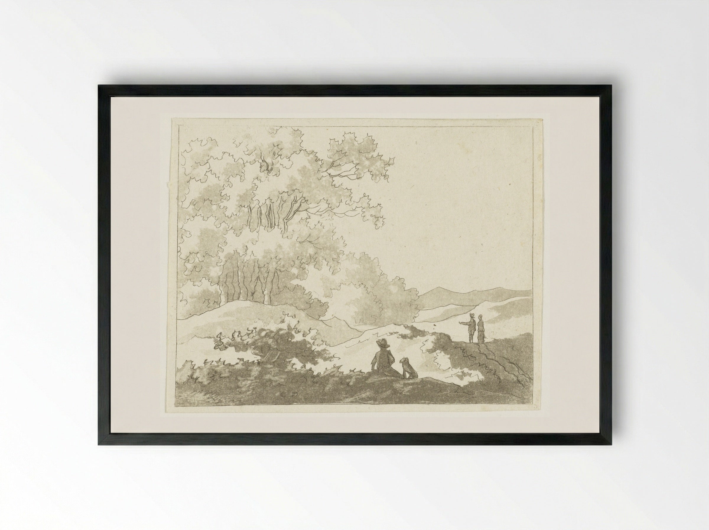 Duinlandschap - Anthonie van den Bos - Framed Print Black