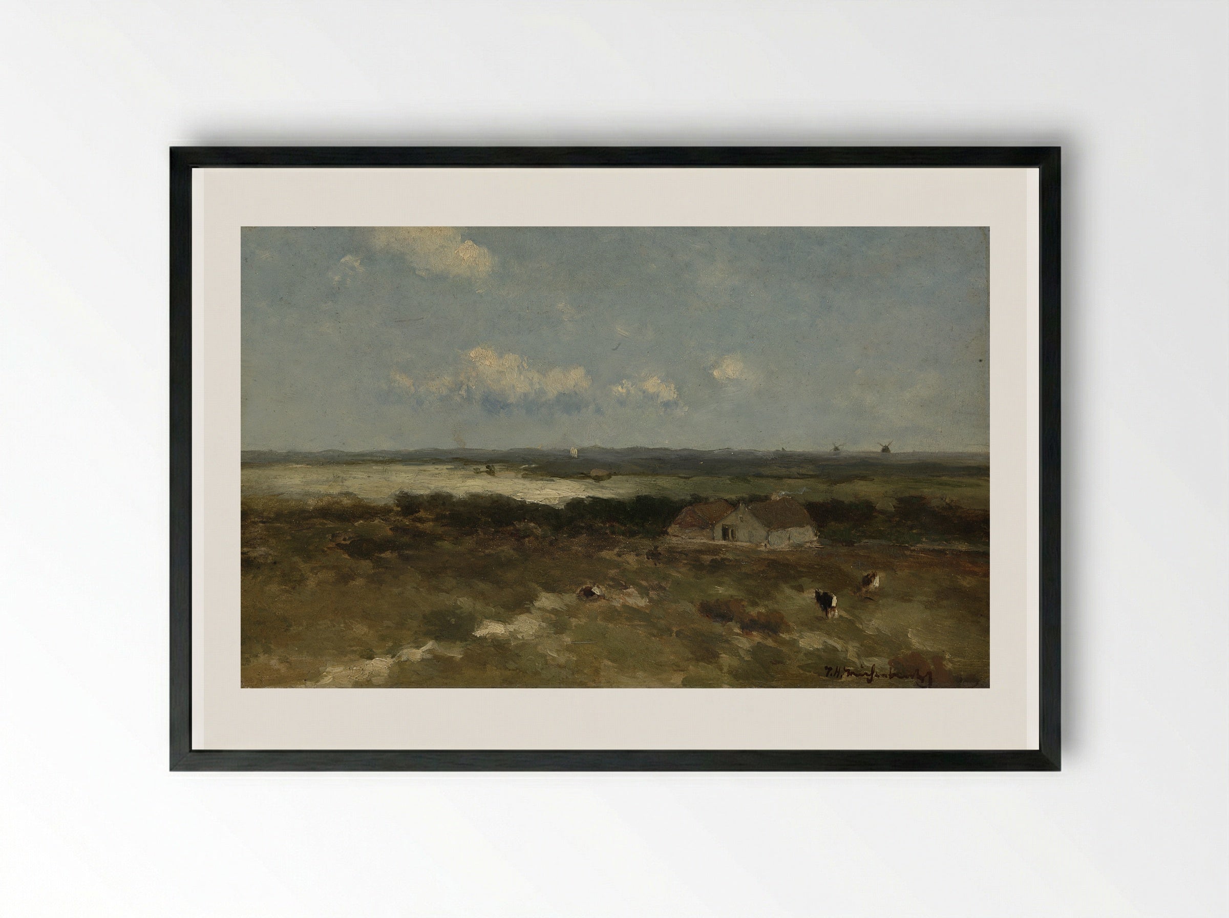 Duinlandschap - Johan Hendrik Weissenbruch - Framed Print Black