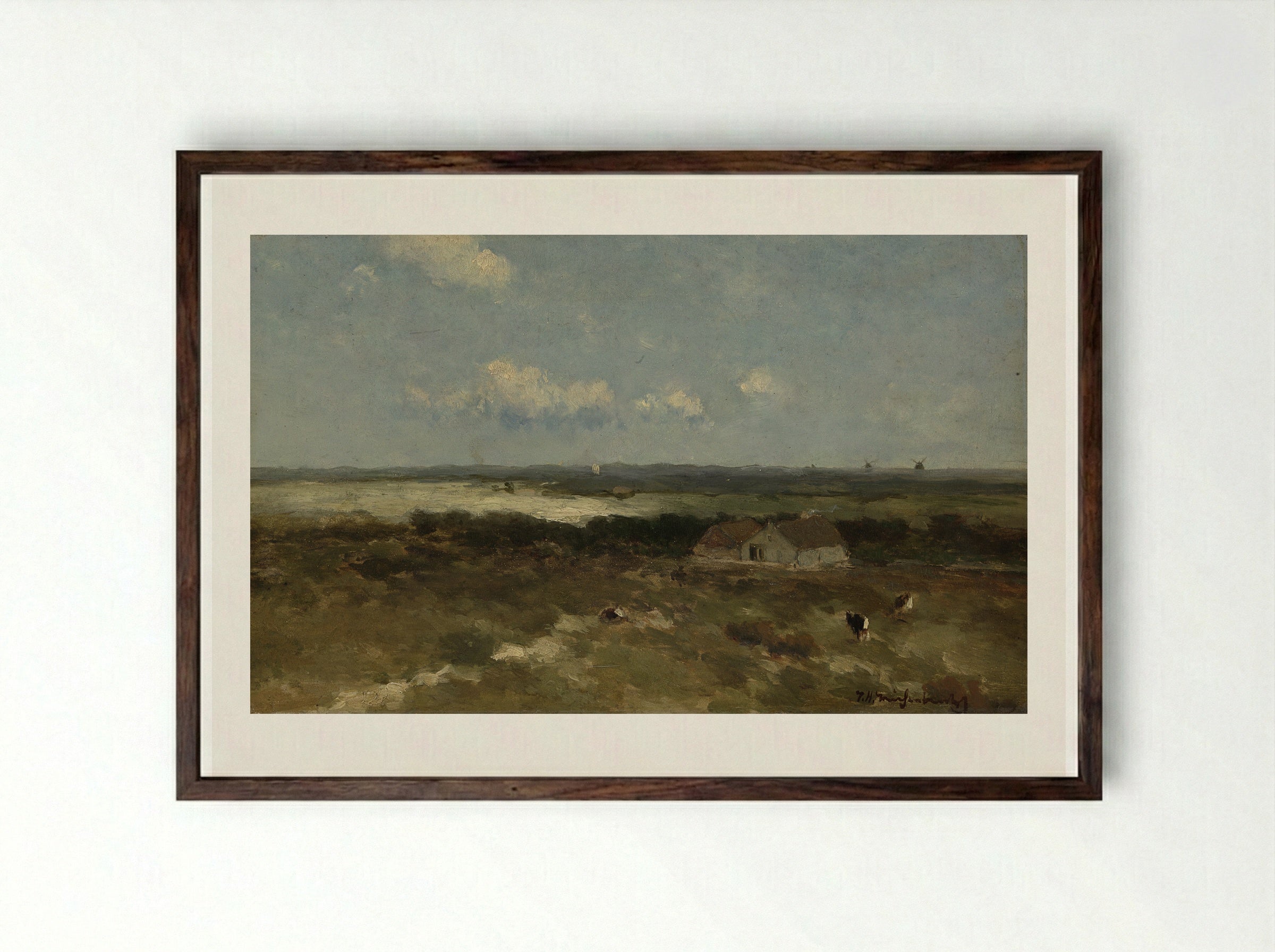 Duinlandschap - Johan Hendrik Weissenbruch - Framed Print Dark Wood