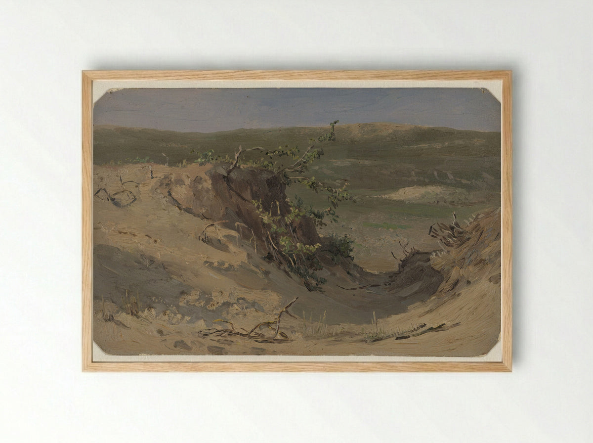 Duinpan - Jan Willem van Borselen - Framed Print Wood