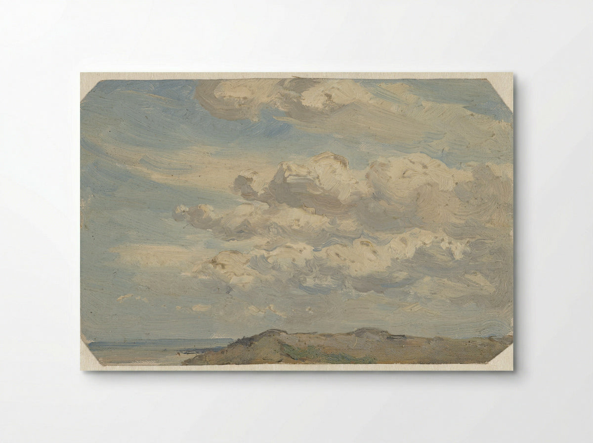 Duintop met links de zee - Jan Willem van Borselen - Poster