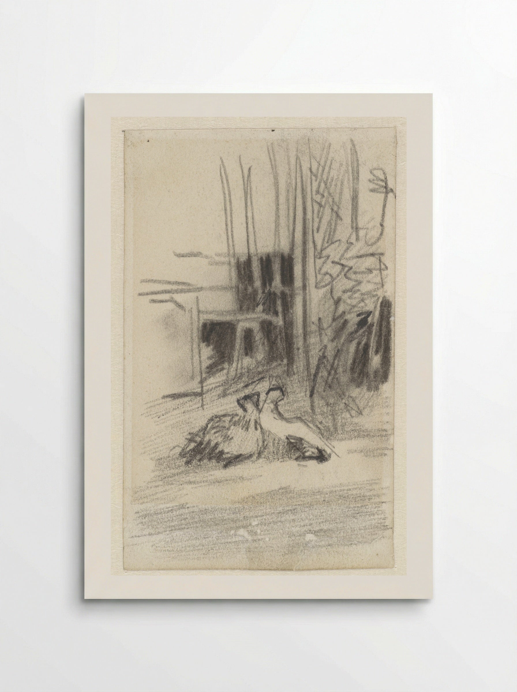Duiven in een hof - Jacob Maris - Poster