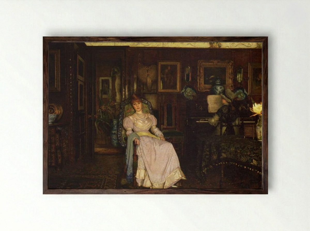 Dulce Domum - John Atkinson Grimshaw - Framed Print Dark Wood