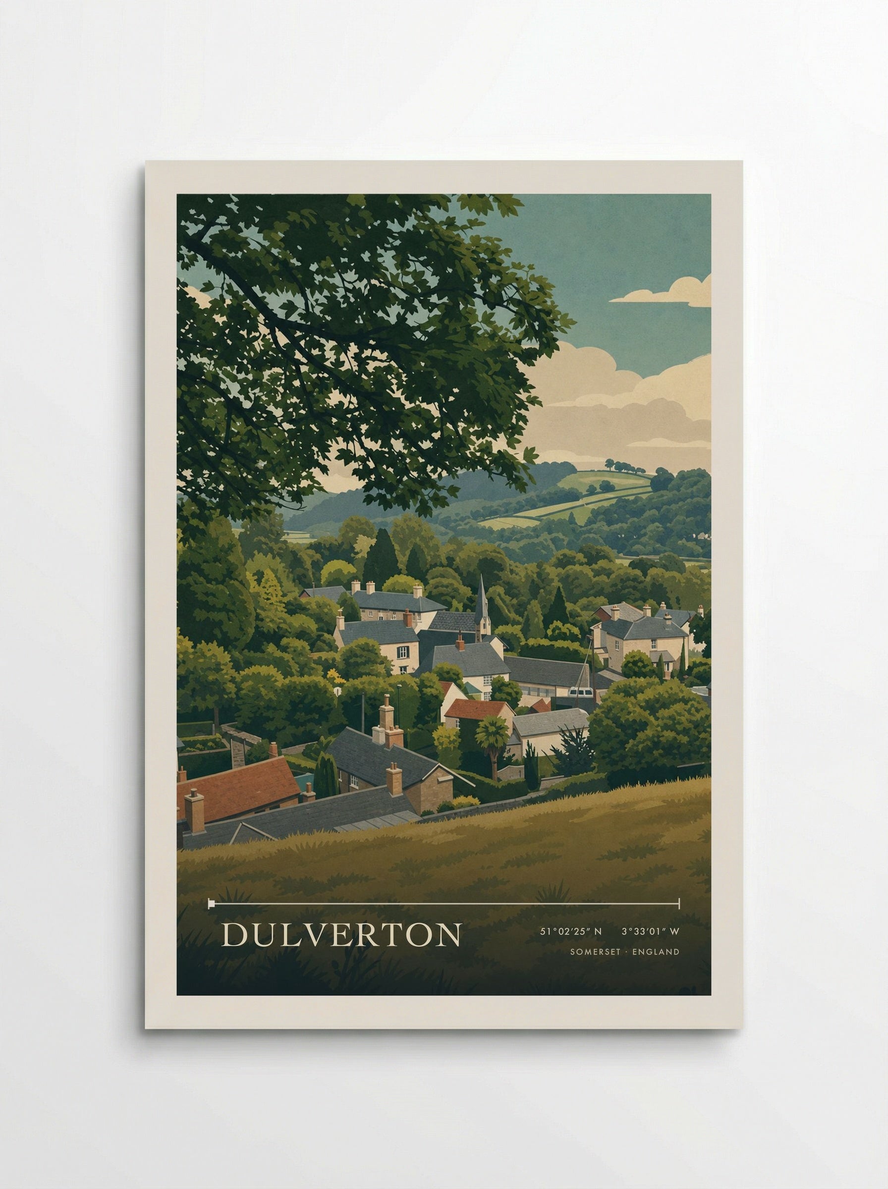 Dulverton Somerset England Travel Poster - Poster