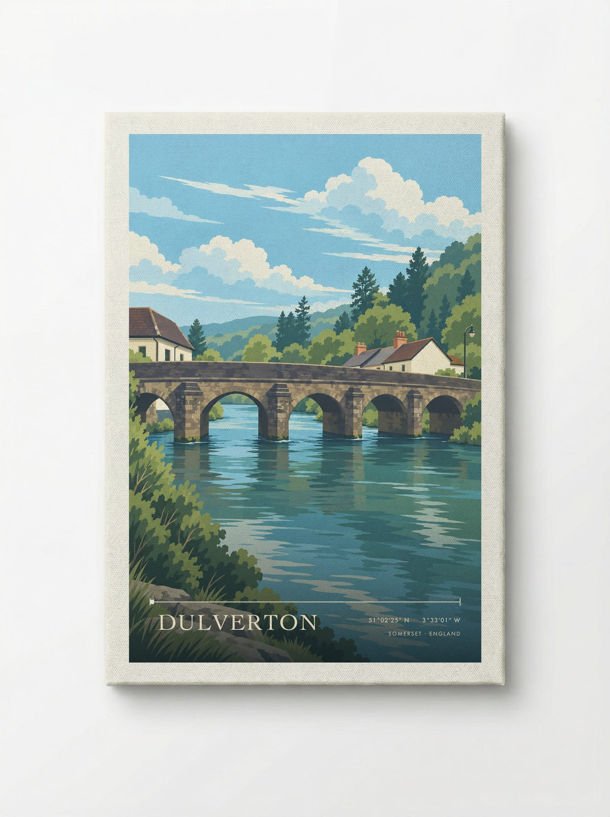 Dulverton, Somerset | Travel Poster - Canvas
