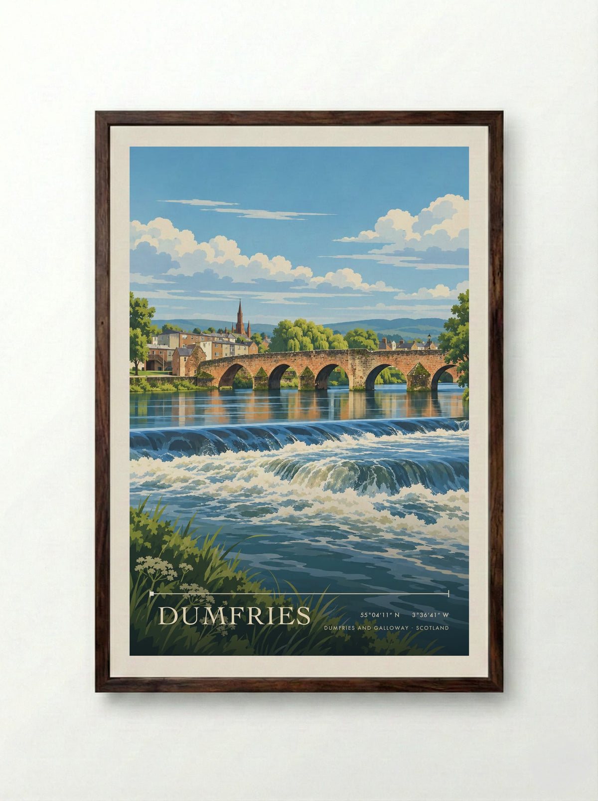 Dumfries, Dumfries and Galloway | Travel Poster - Framed Print Dark Wood