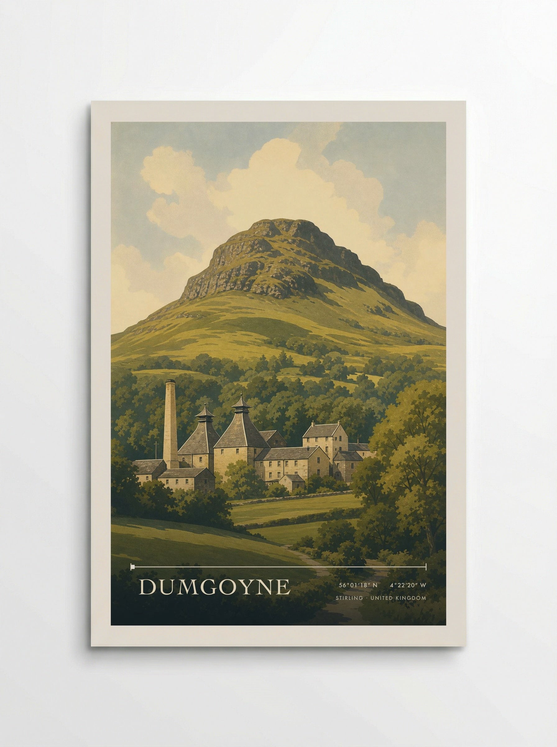 Dumgoyne Stirling United Kingdom Travel Poster - Poster