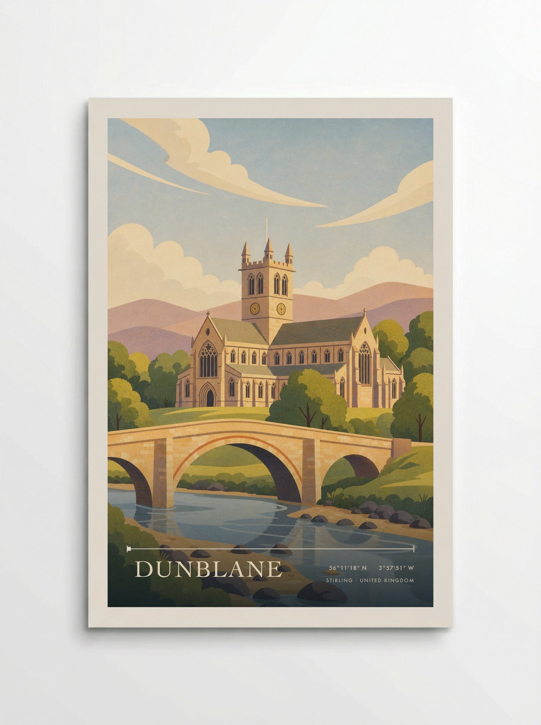 Dunblane Stirling United Kingdom Travel Poster - Poster