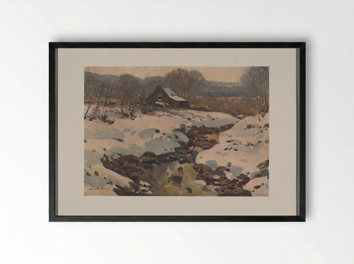 Dune Landscape with Farmhouse - Louis van Soest - Framed Print Black