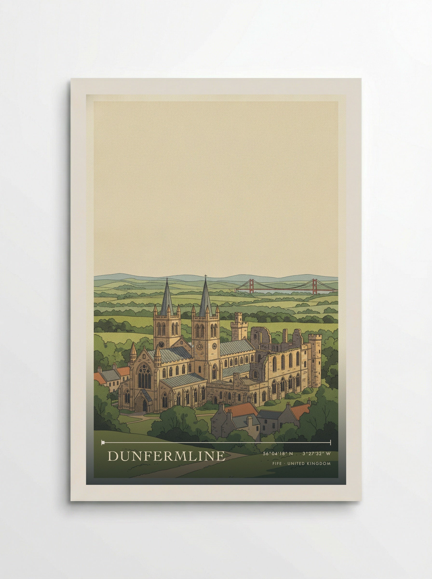 Dunfermline Fife United Kingdom Travel Poster - Poster