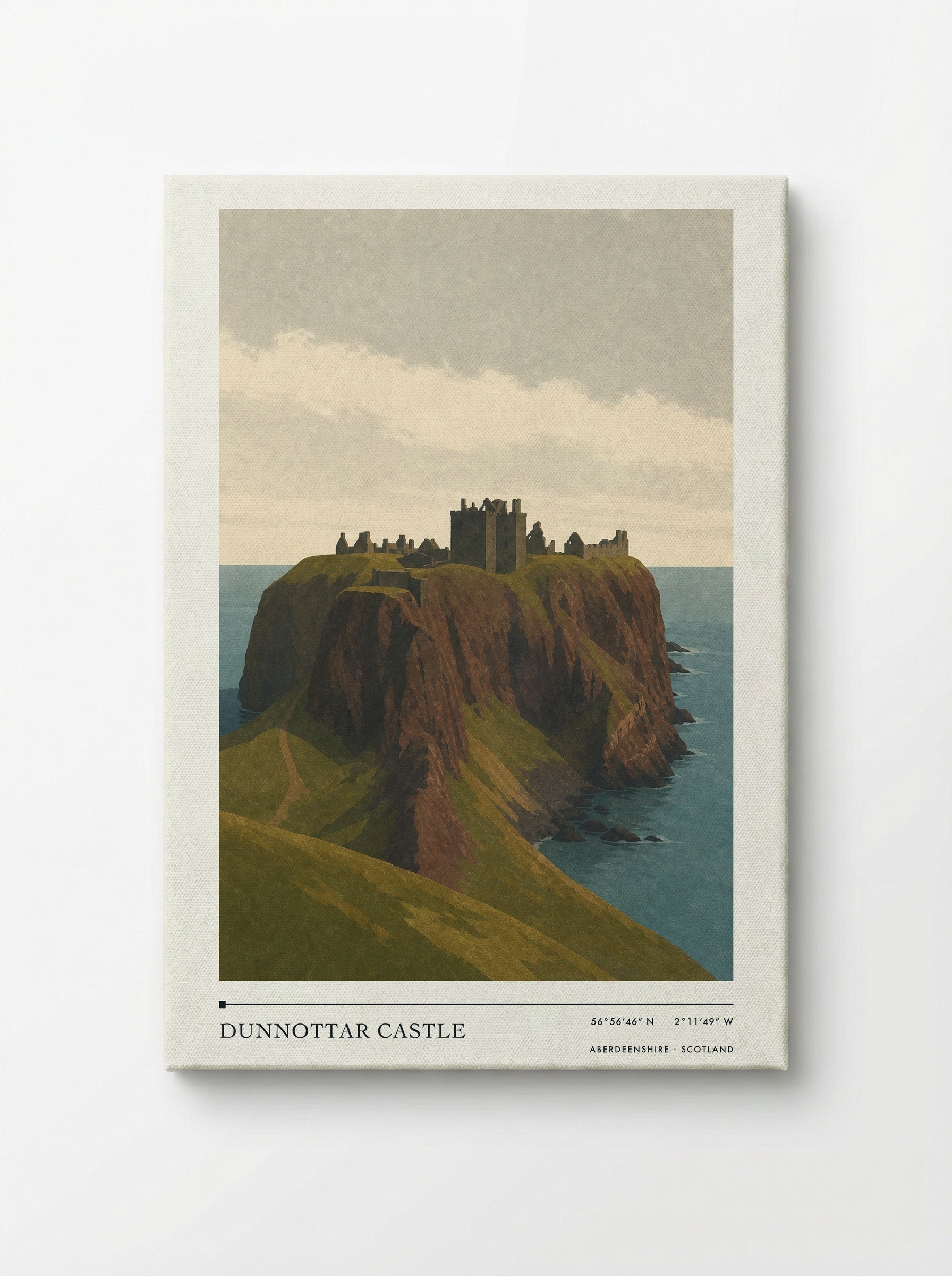 Dunnottar Castle Travel Poster Artwork - Canvas
