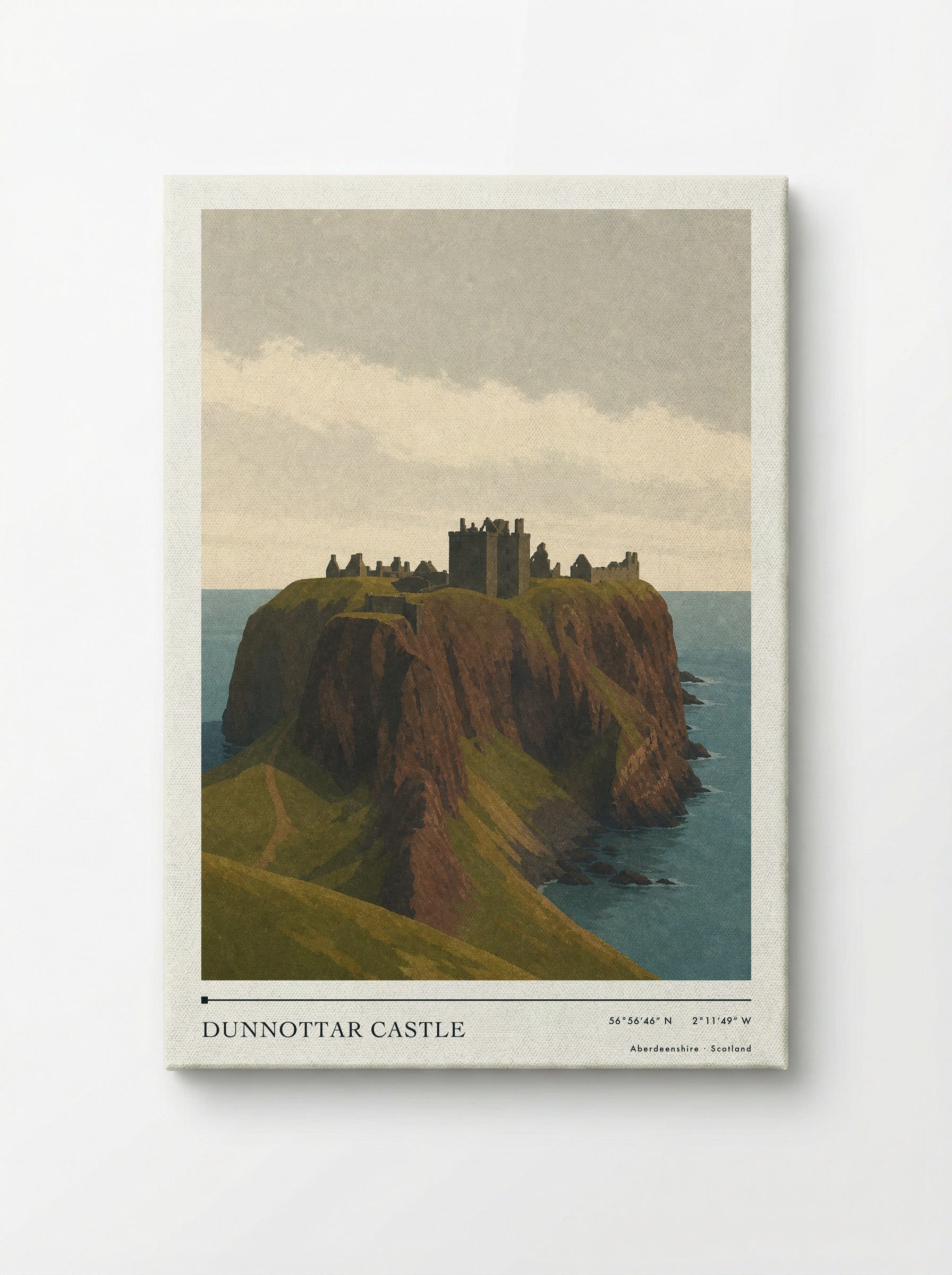 Dunnottar Castle Travel Poster Artwork - Canvas