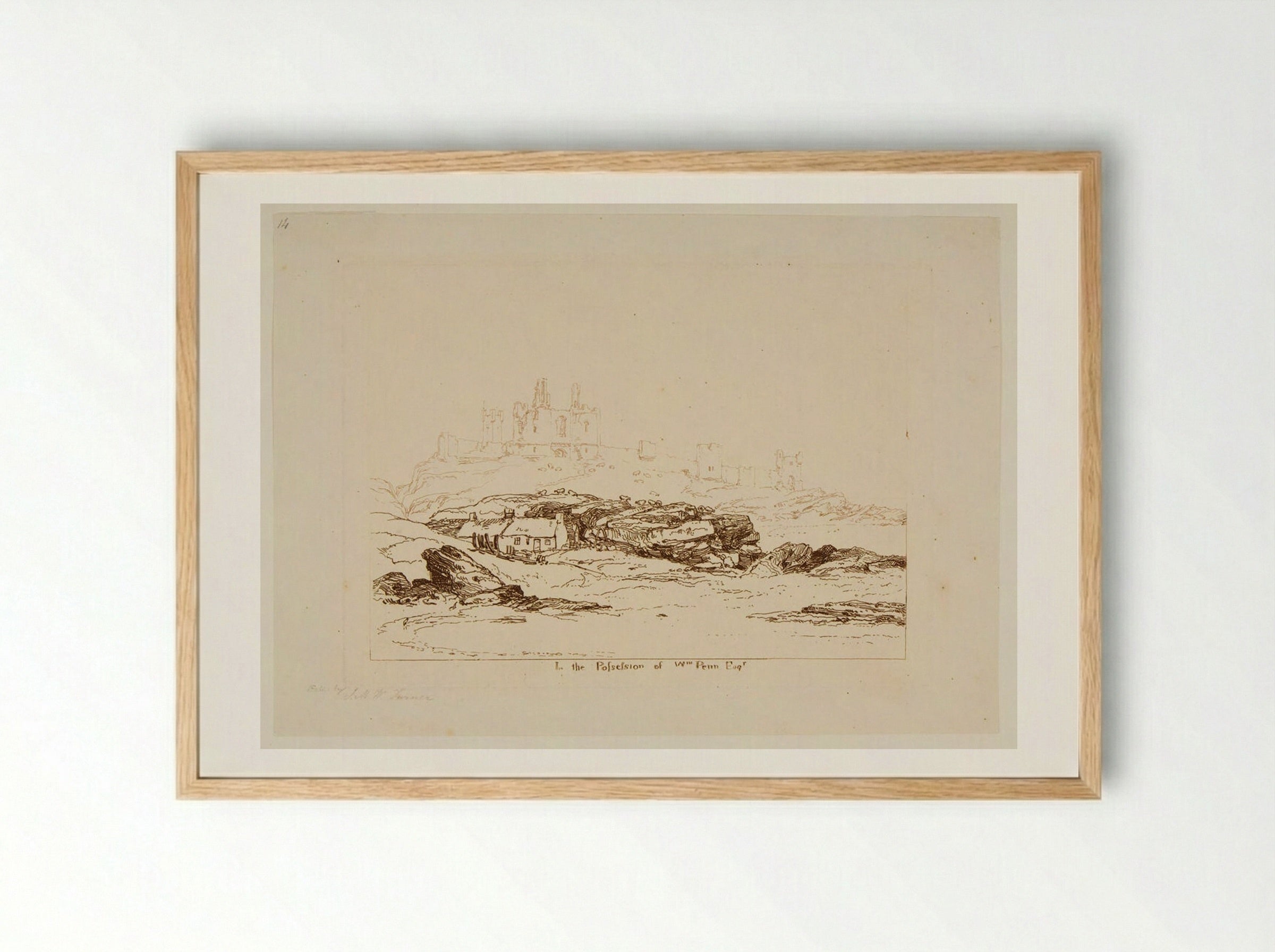 Dunstanborough Castle - Charles Turner - Framed Print Wood