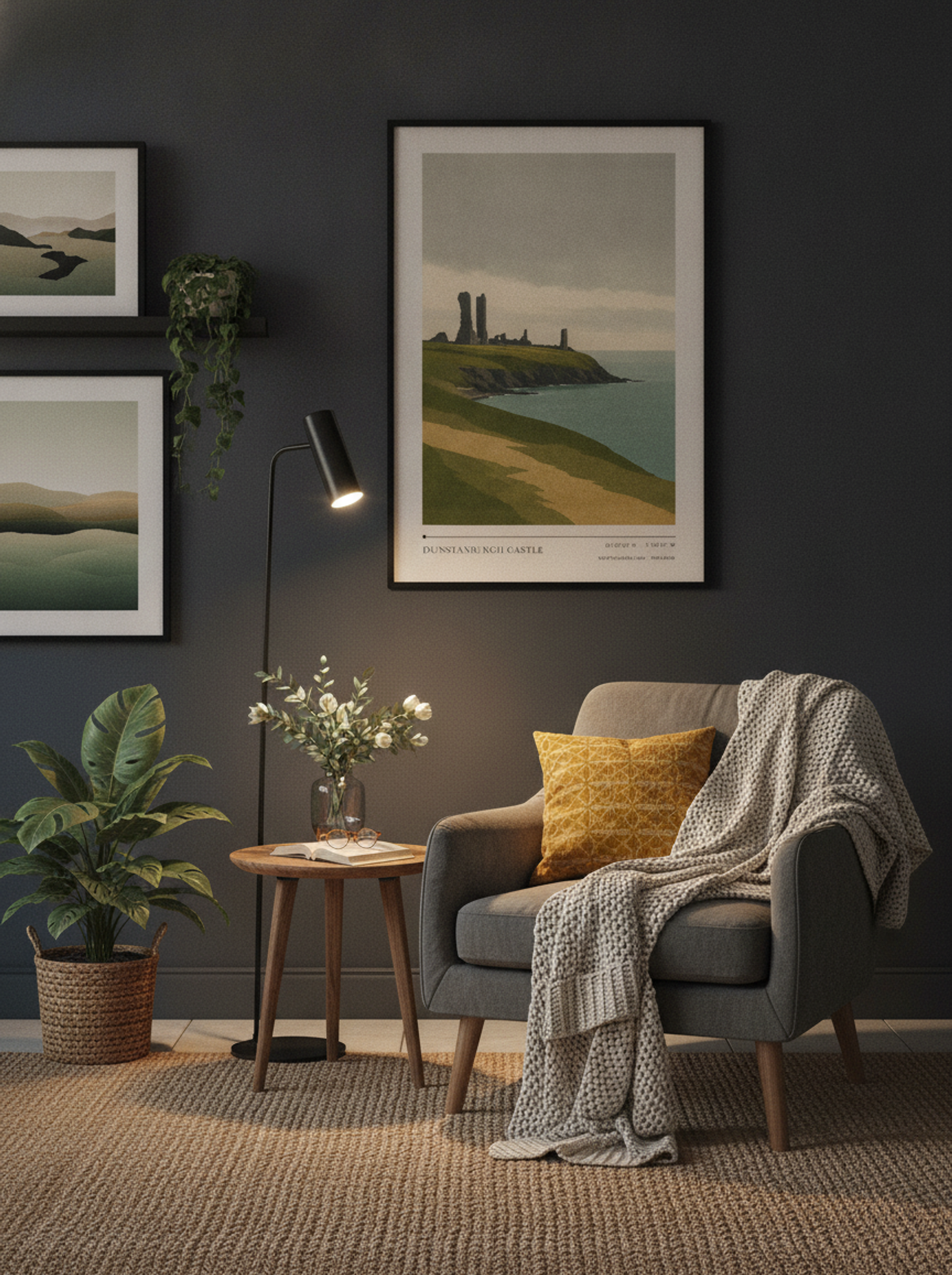 Dunstanburgh Castle Travel Poster Artwork - Lifestyle