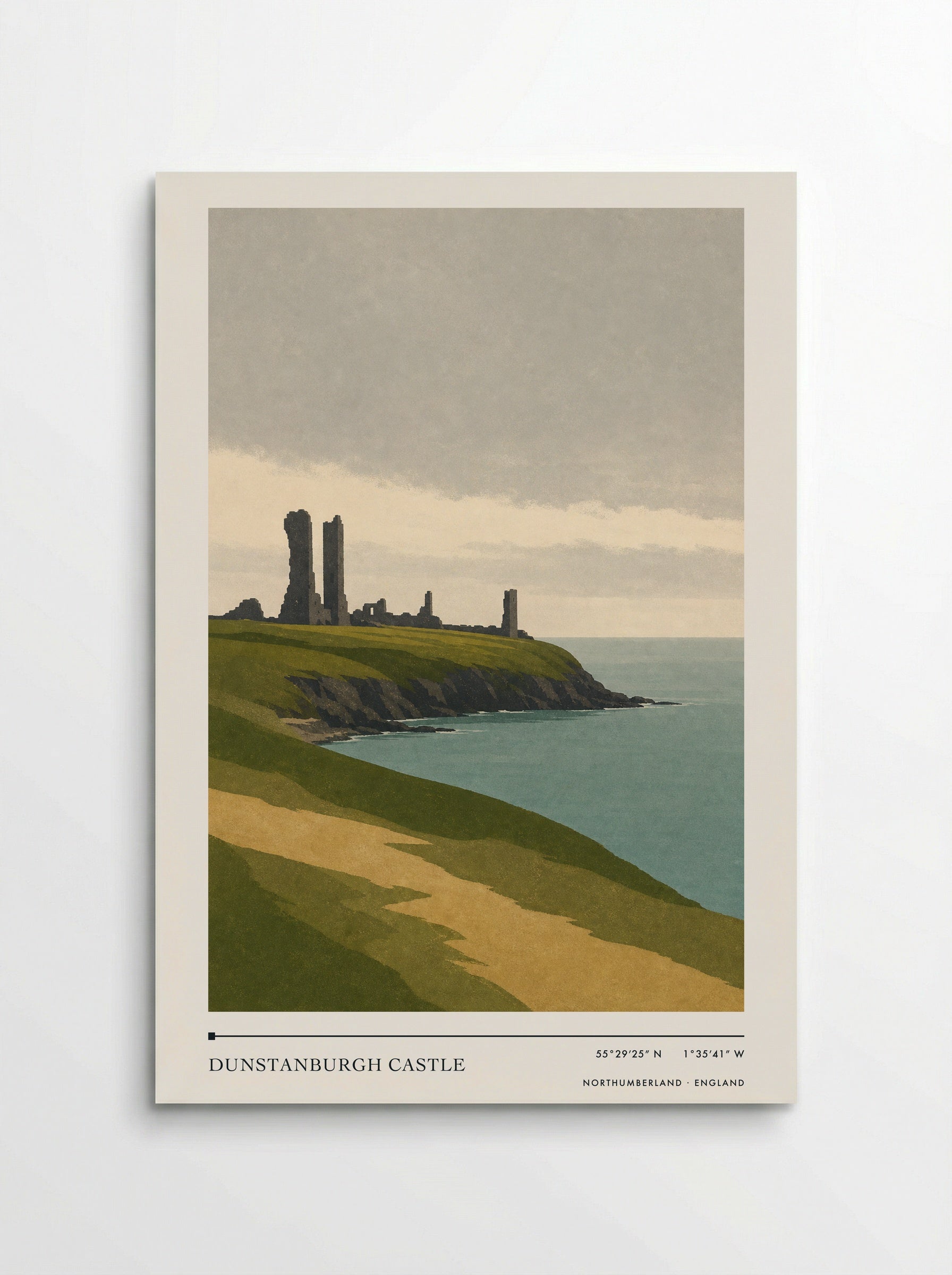 Dunstanburgh Castle Travel Poster Artwork - Poster