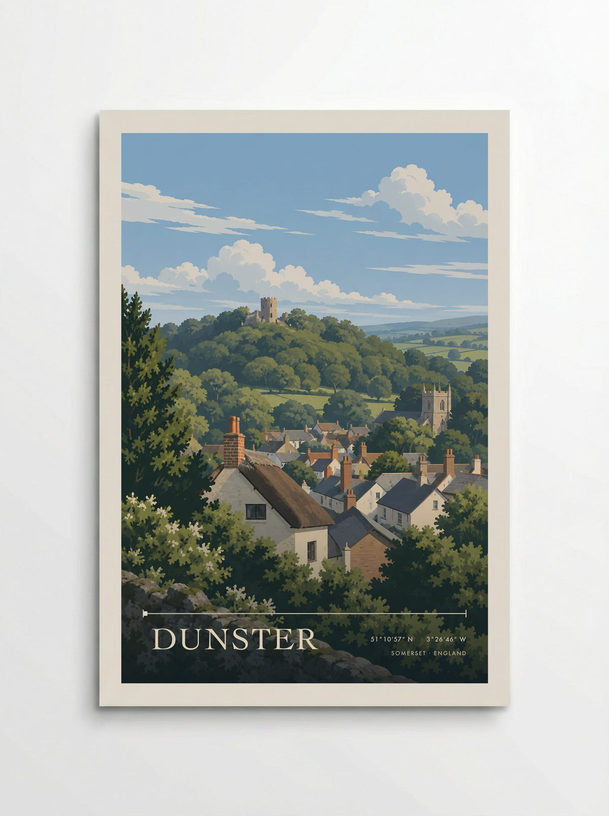Dunster, Somerset | Travel Poster - Poster