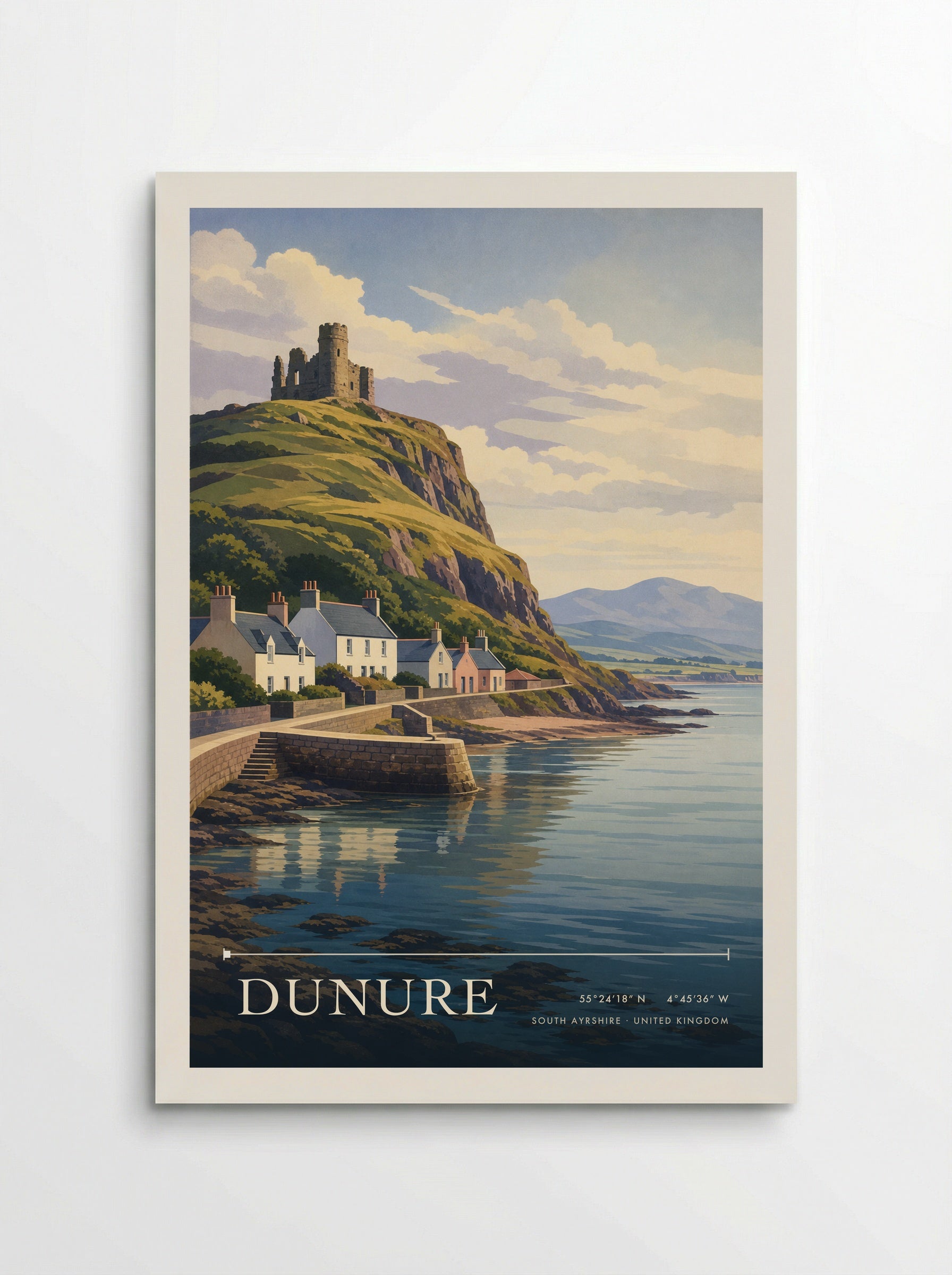 Dunure South Ayrshire United Kingdom Travel Poster - Poster