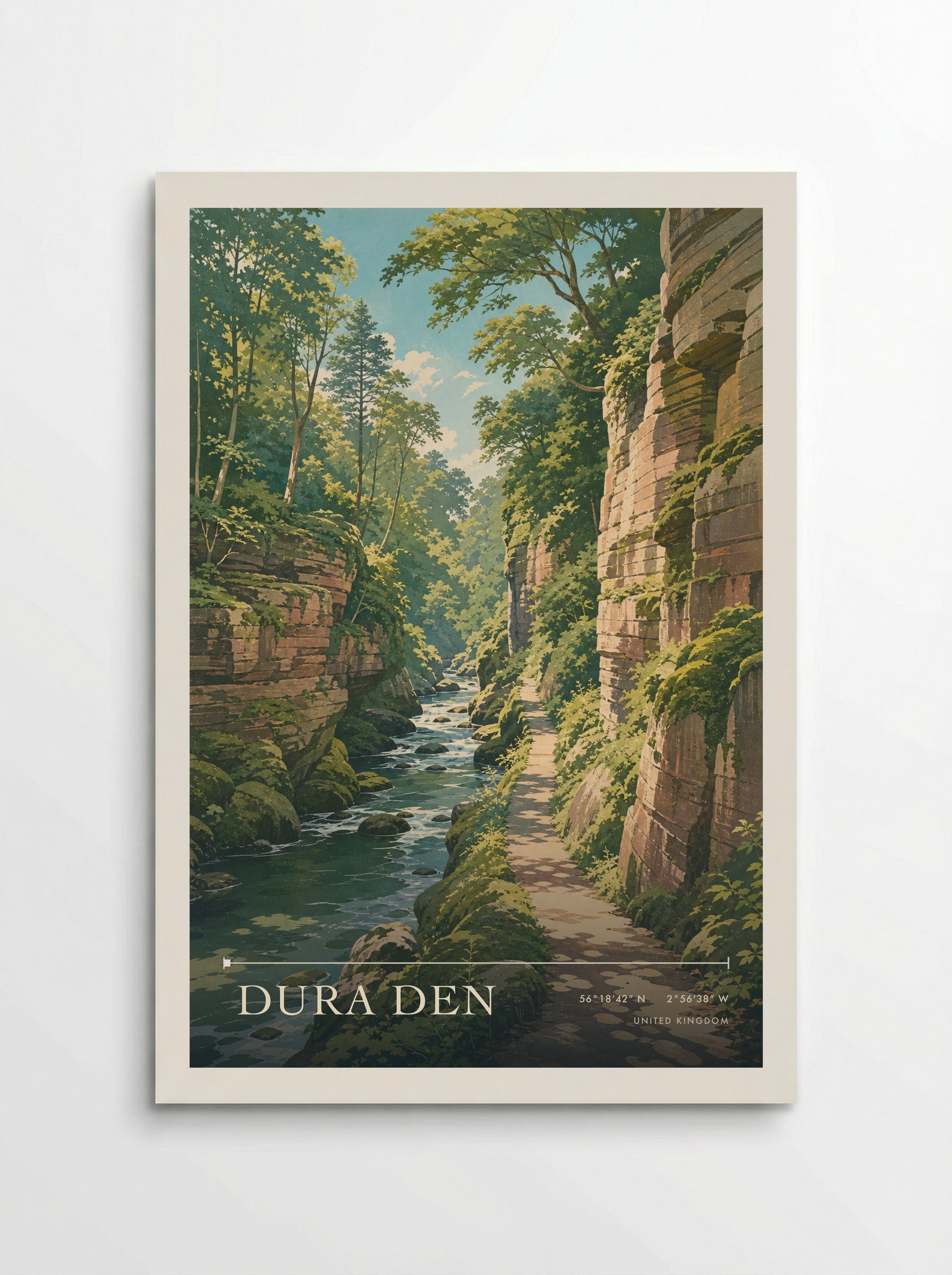 Dura Den United Kingdom Travel Poster - Poster
