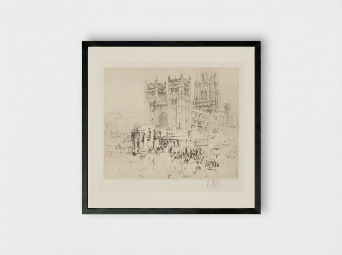 Durham Cathedral - William Walcot - Framed Print Black
