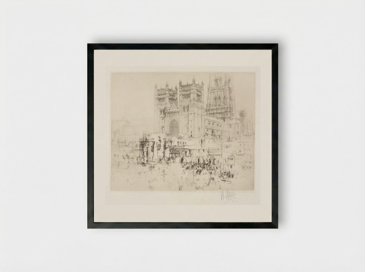 Durham Cathedral - William Walcot - Framed Print Black