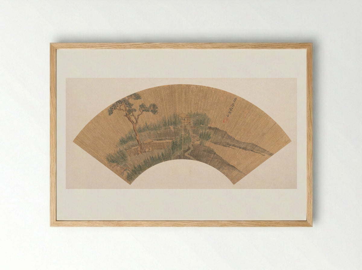 Dwelling in the Mountains - Song Maojin - Framed Print Wood