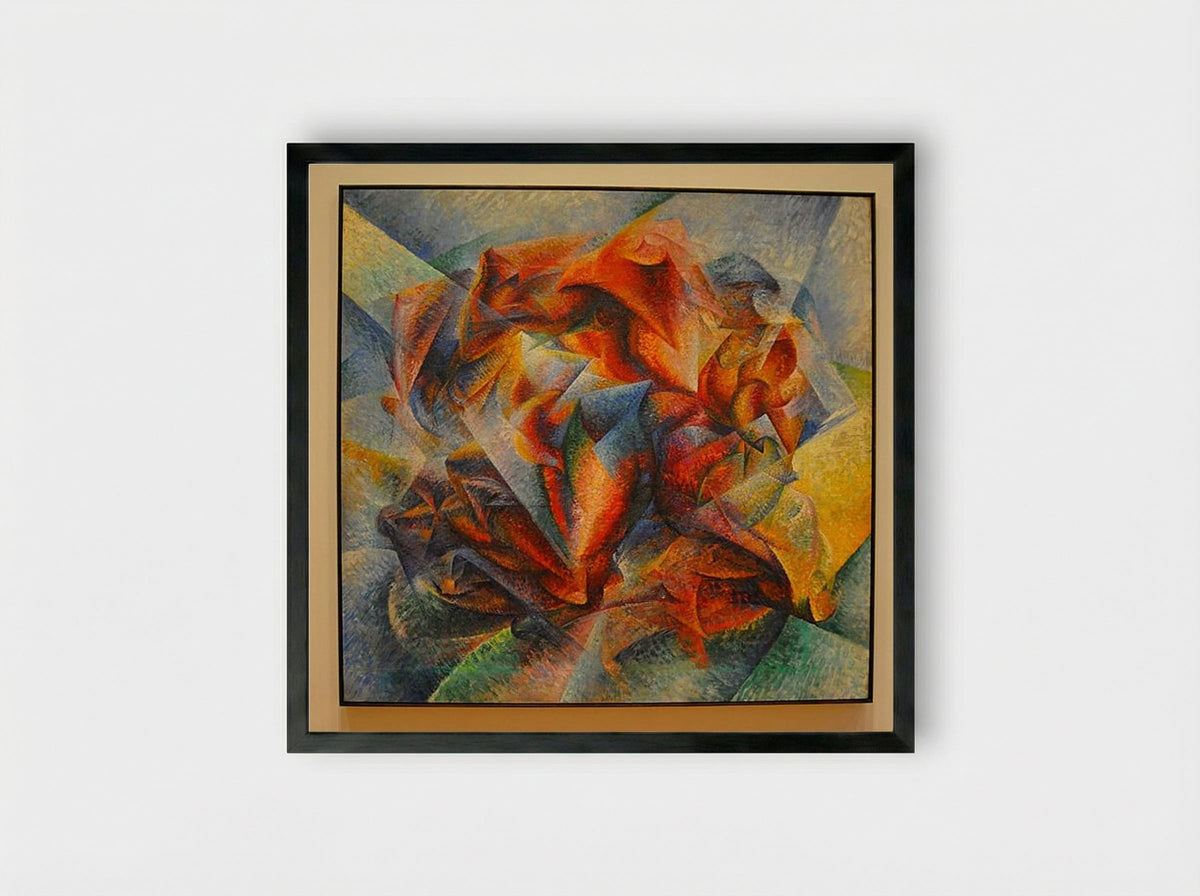 Dynamism of a Soccer Player - Umberto Boccioni - Framed Print Black