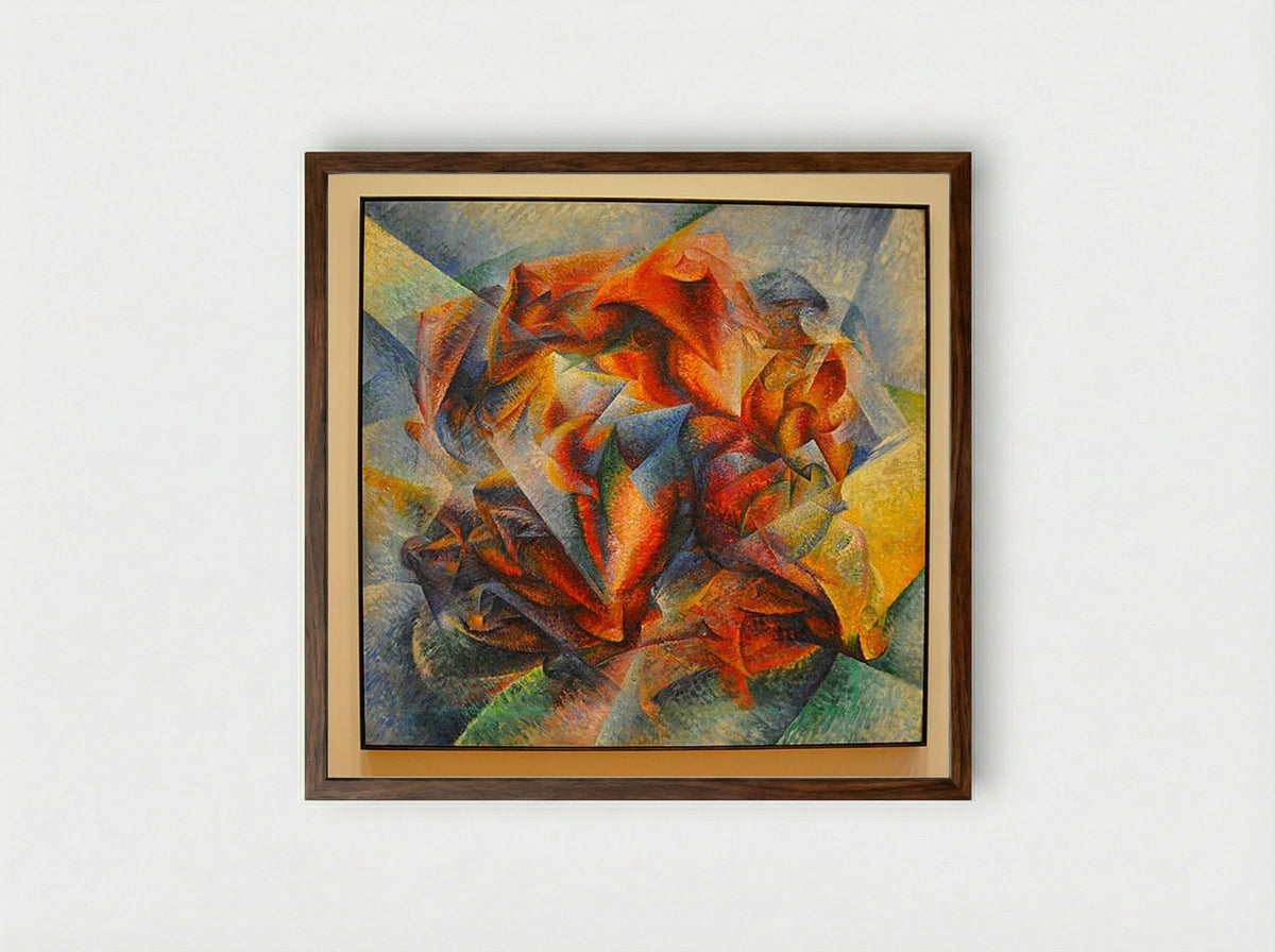 Dynamism of a Soccer Player - Umberto Boccioni - Framed Print Dark Wood