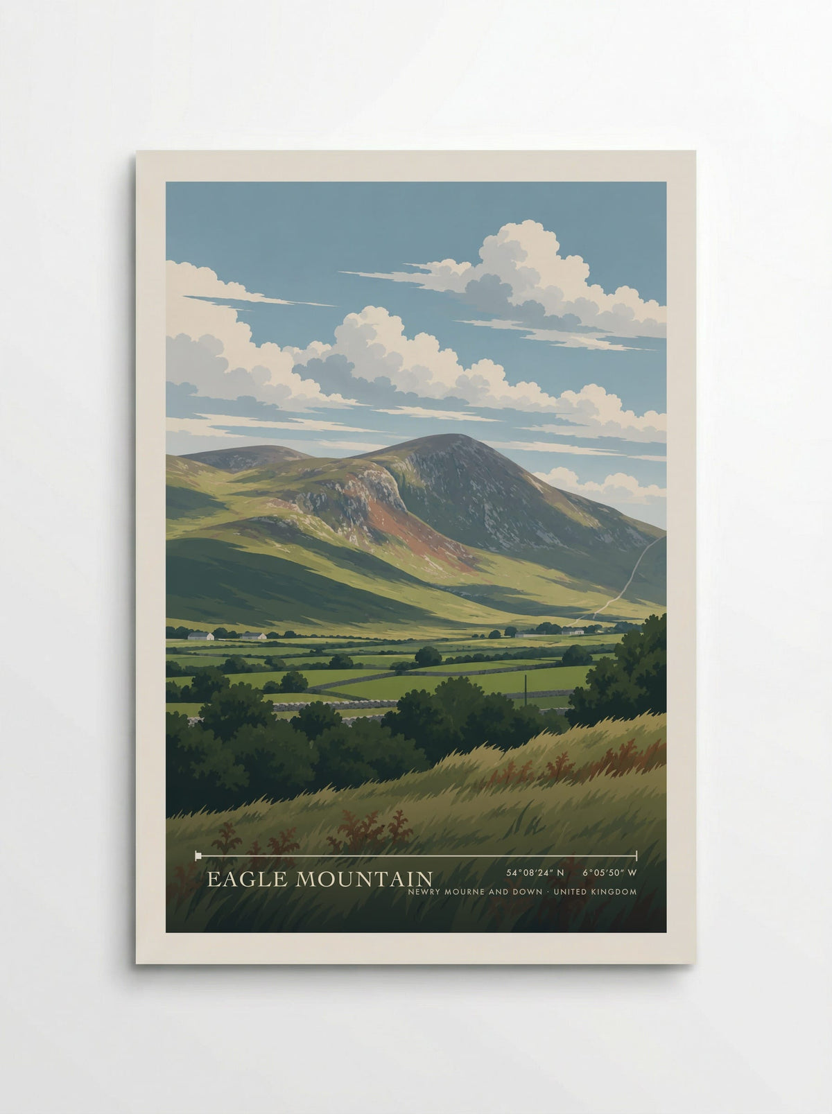 Eagle Mountain, Newry Mourne and Down | Travel Poster - Poster