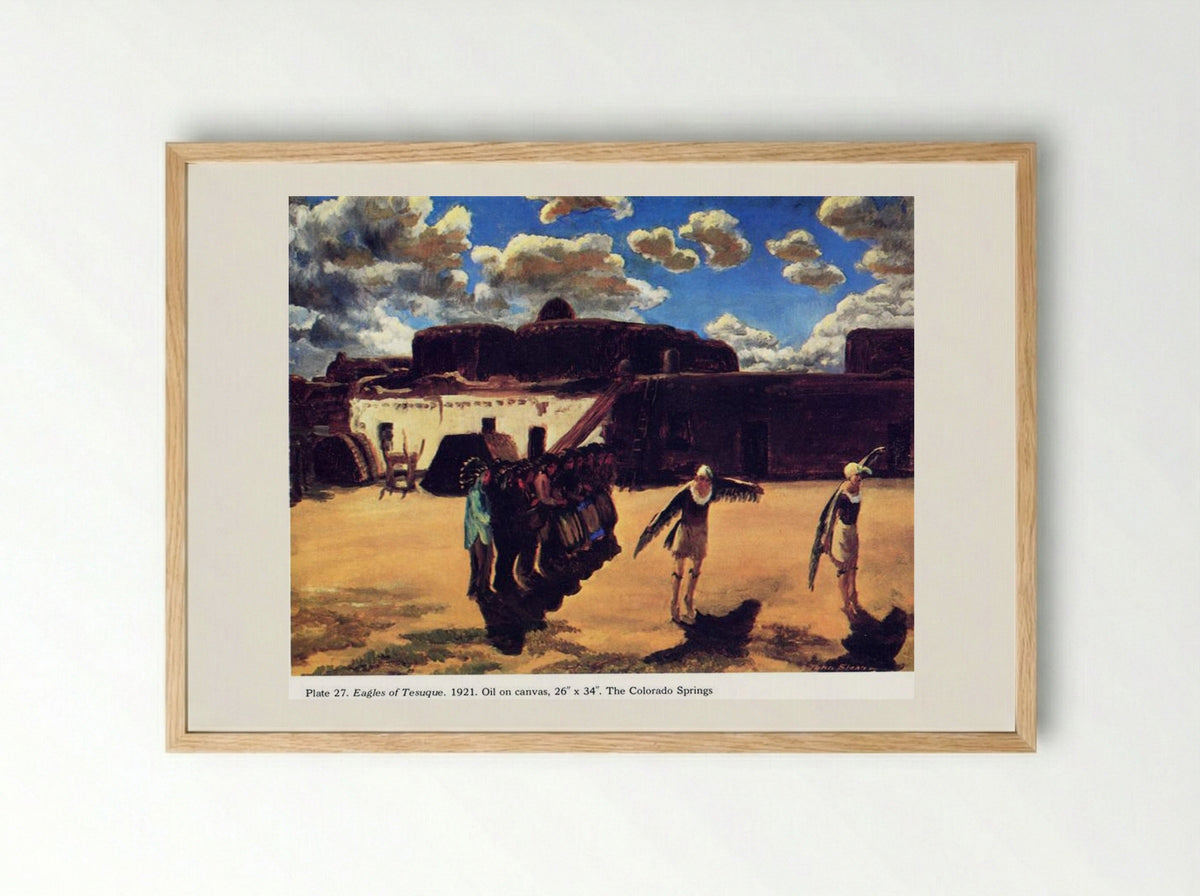 Eagles of Tesuque - John French Sloan - Framed Print Wood