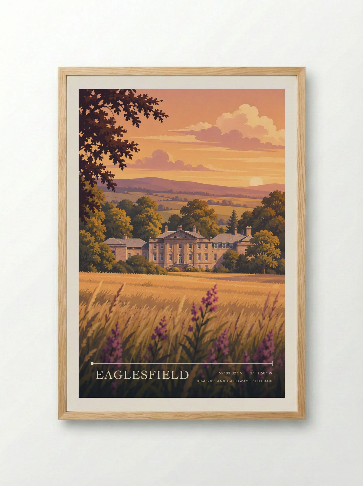 Eaglesfield, Dumfries and Galloway | Travel Poster - Framed Print Wood