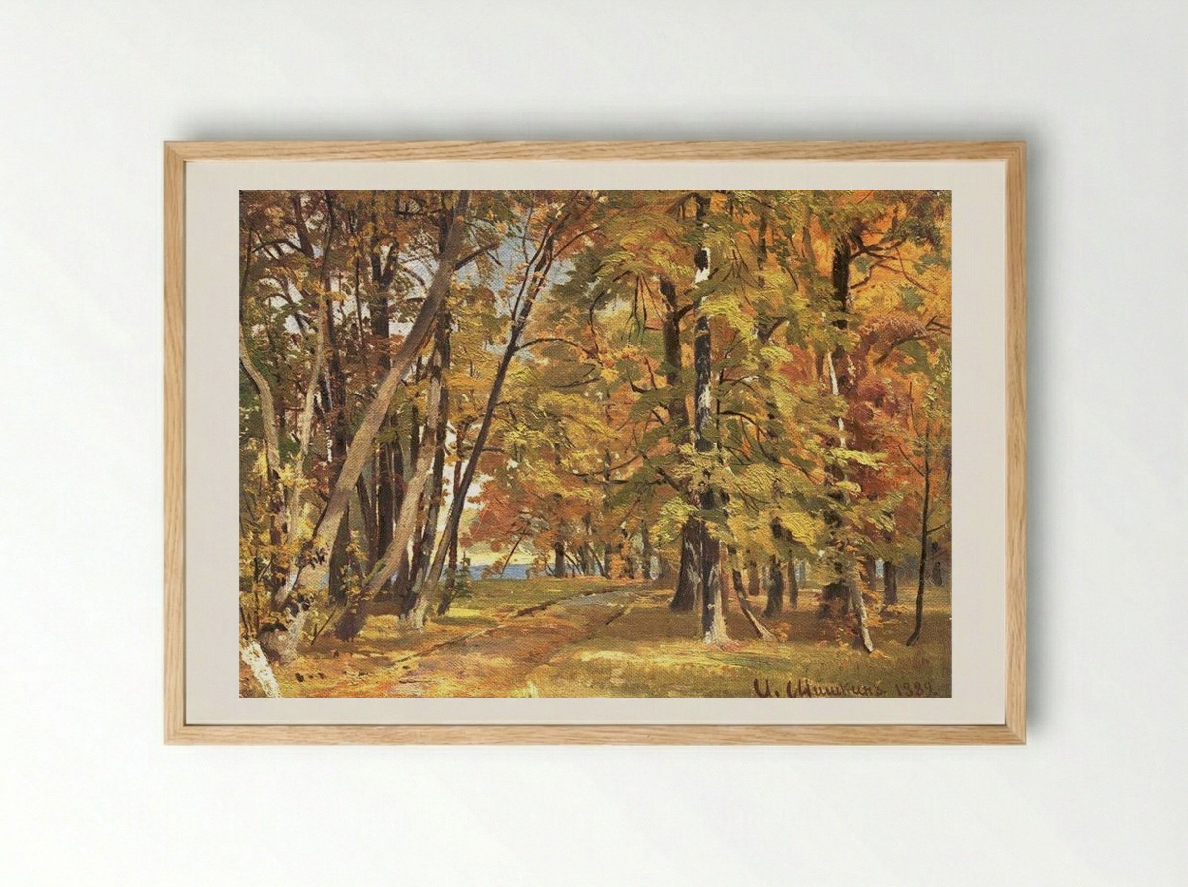 Early Autumn - Ivan Shishkin - Framed Print Wood